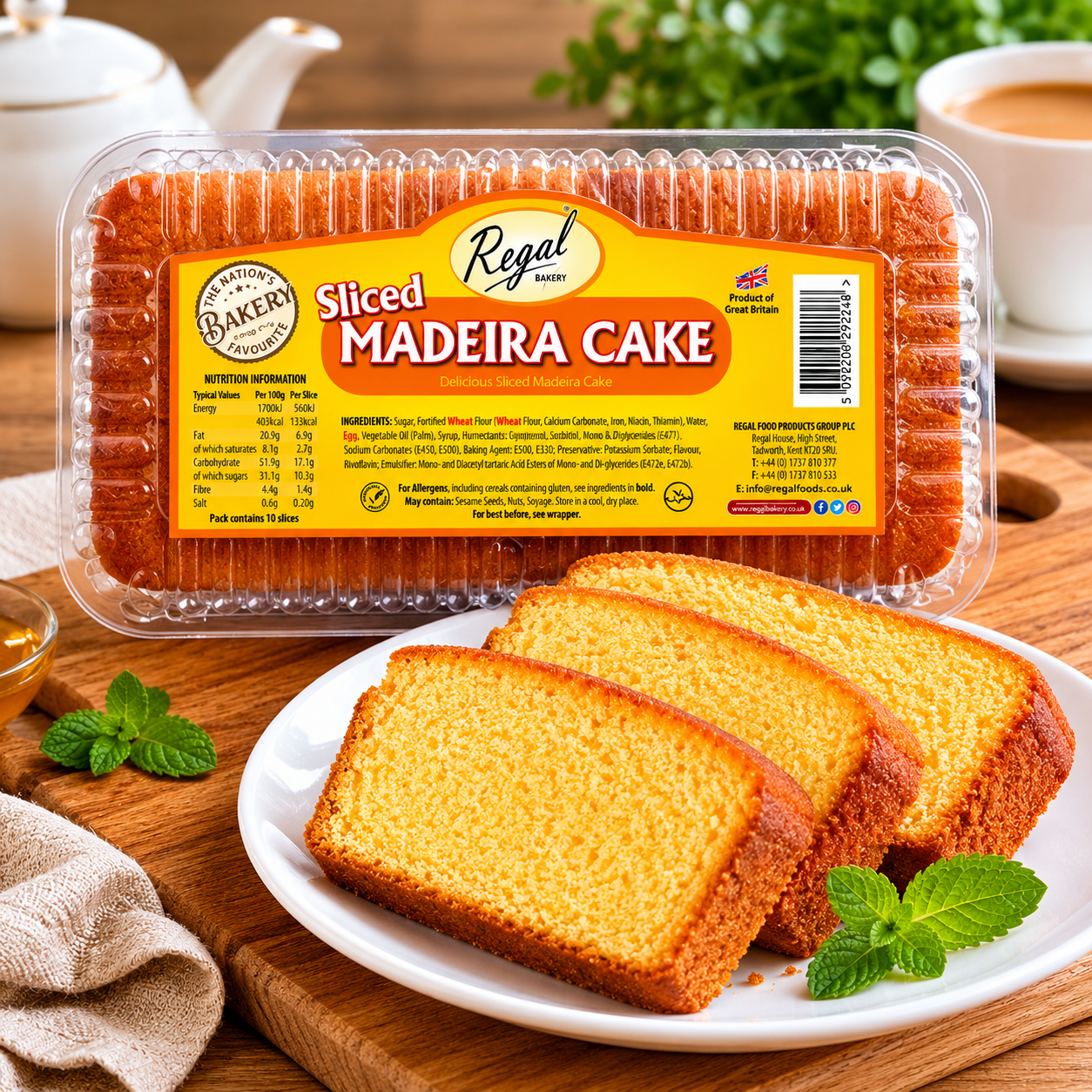 Regal Madeira Sliced Cake 10pcs