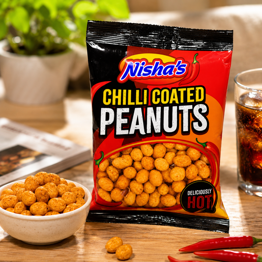 Nisha’s Chilli Coated Peanuts - (10 Packs)