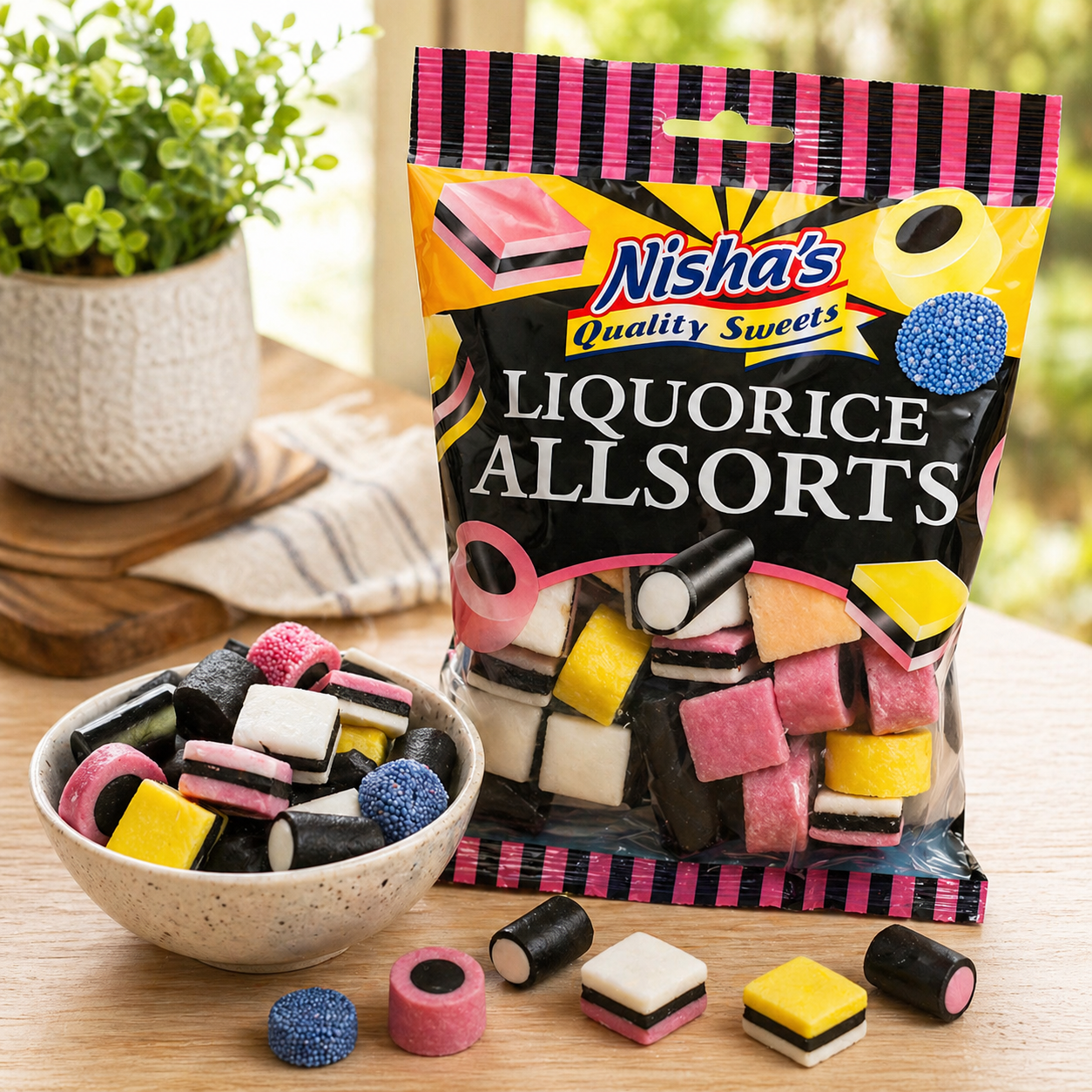Nisha Sweets Liquorice Allsorts - (12 Packs)