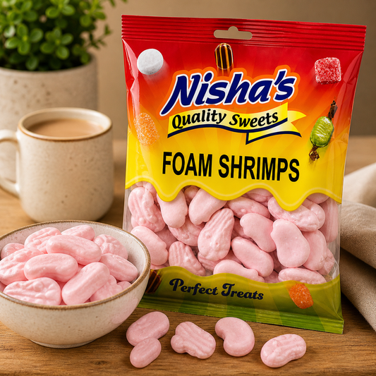 Nisha Sweets Foam Shrimps - (12 Packs)