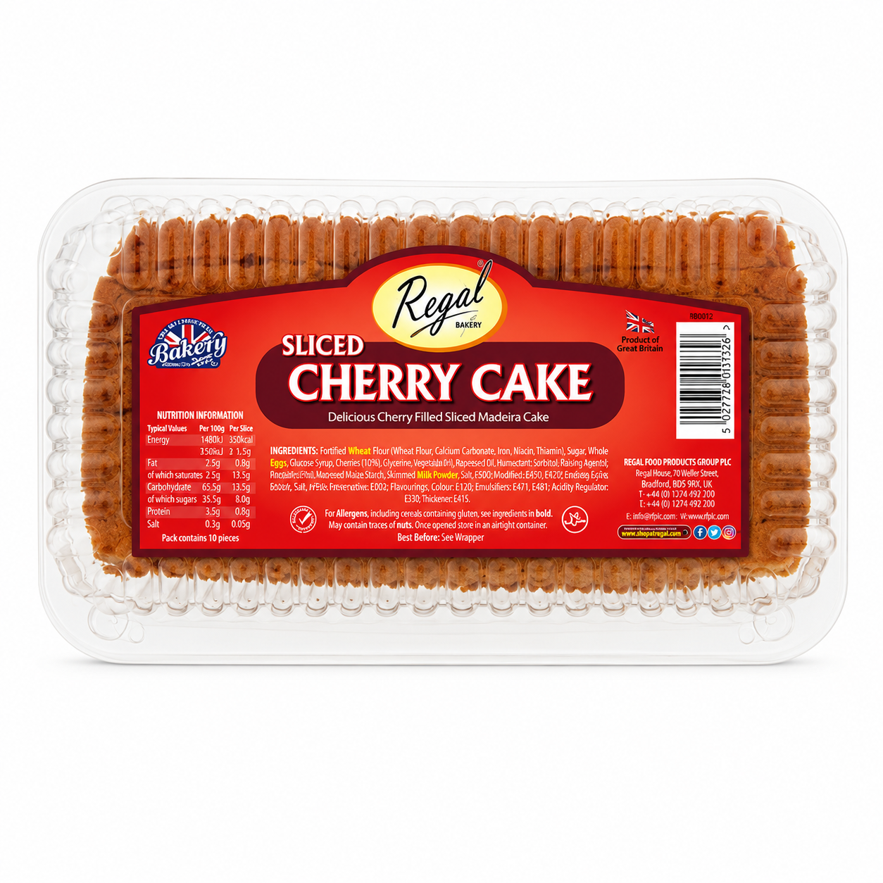 Regal Cherry Sliced Cake 10pcs