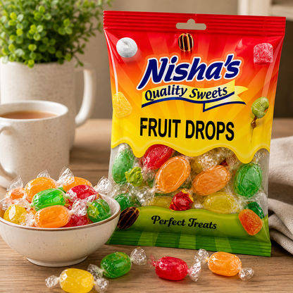 Nisha Sweets Fruit Drops - (12 Packs)