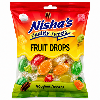 Nisha Sweets Fruit Drops - (12 Packs)