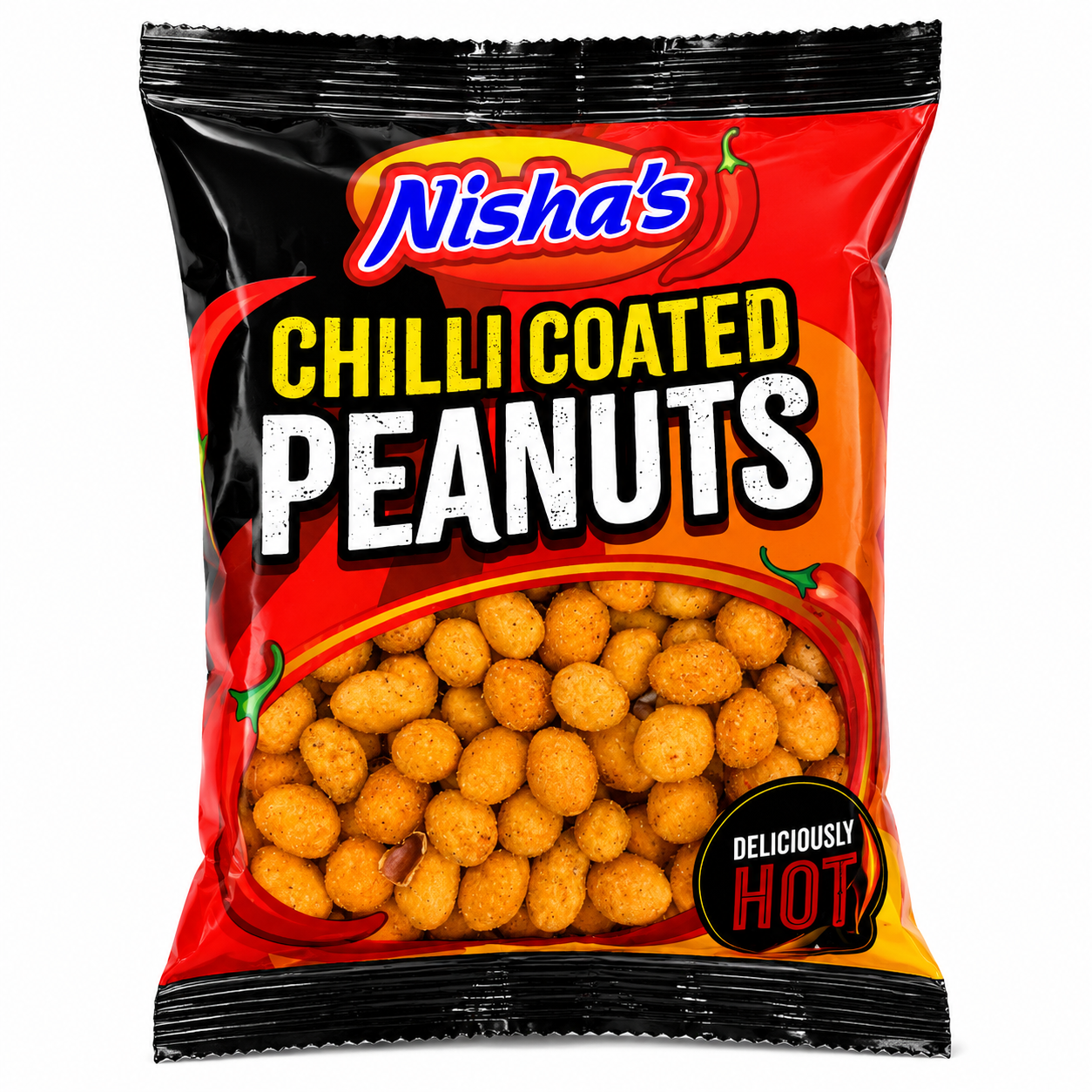 Nisha’s Chilli Coated Peanuts - (10 Packs)
