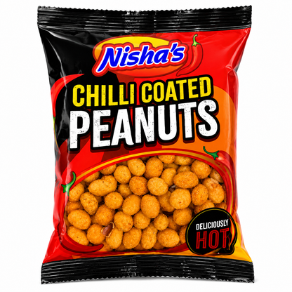 Nisha’s Chilli Coated Peanuts - (10 Packs)