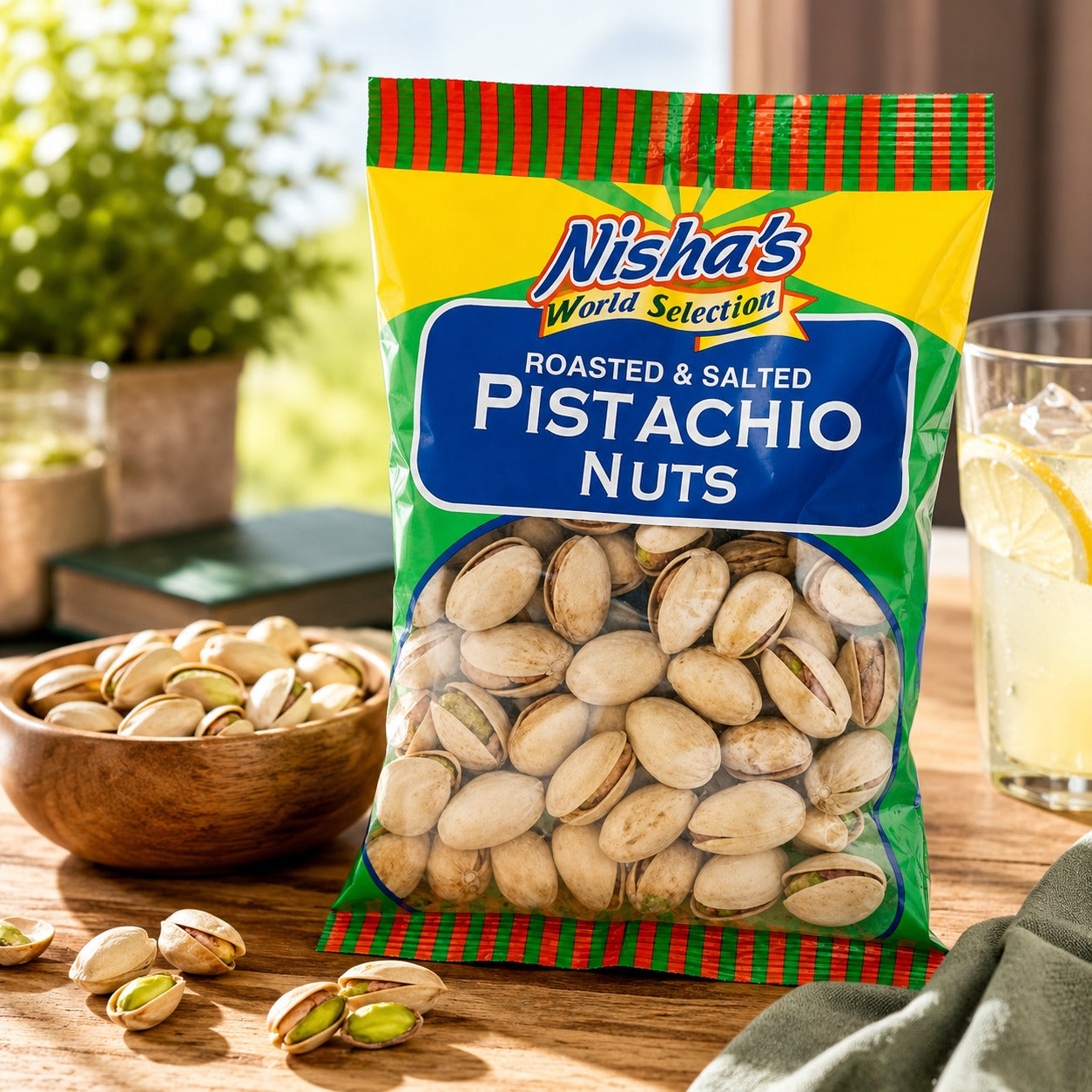 Nisha Snacks Pistachio Nuts (20 Packs)
