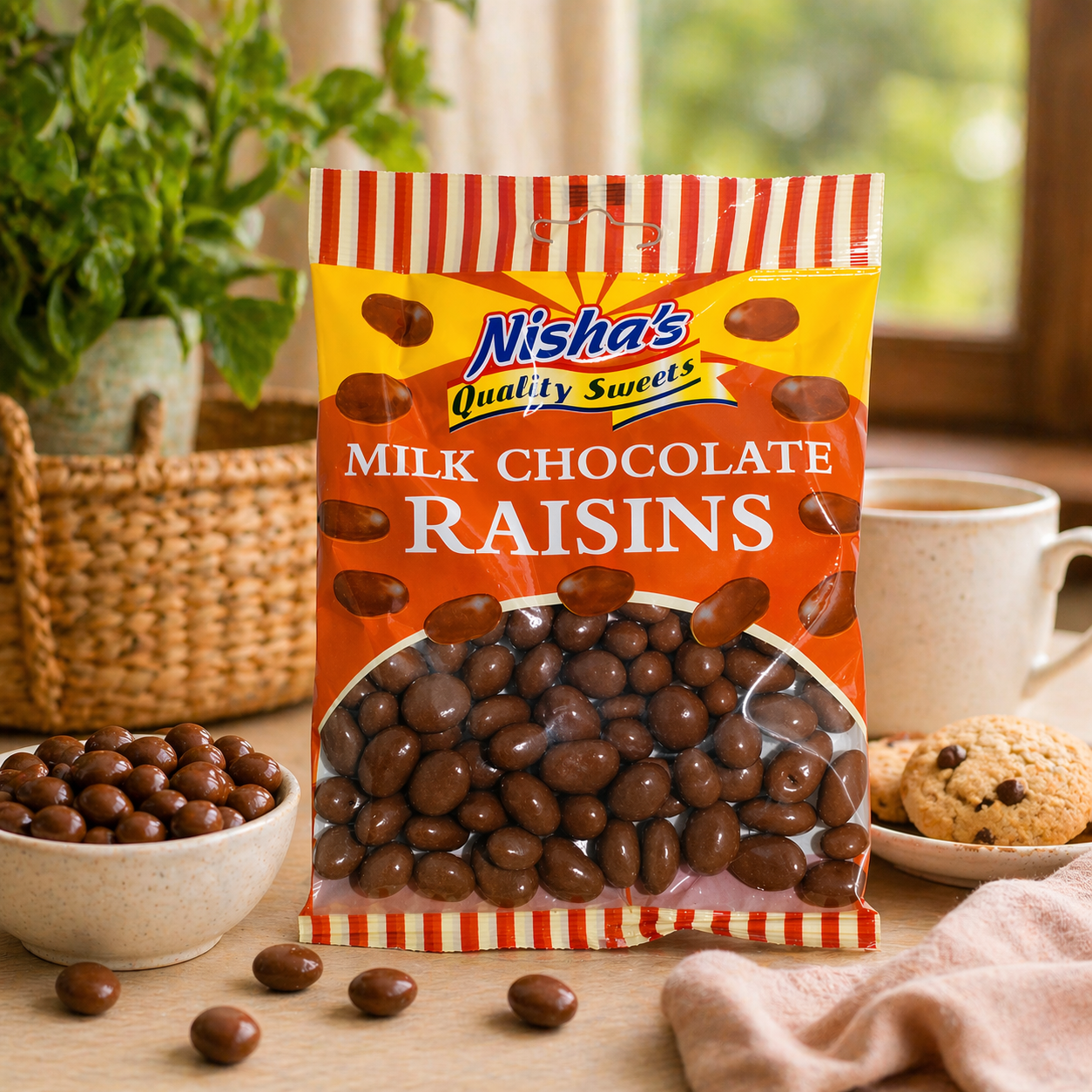 Nisha Sweets Milk Chocolate Raisins - (12 Packs)