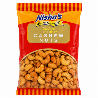 Nisha Snacks Hot & Spicy Cashew Nuts (10 Packs)