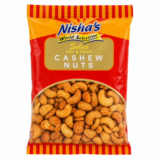 Nisha Snacks Hot & Spicy Cashew Nuts (10 Packs)