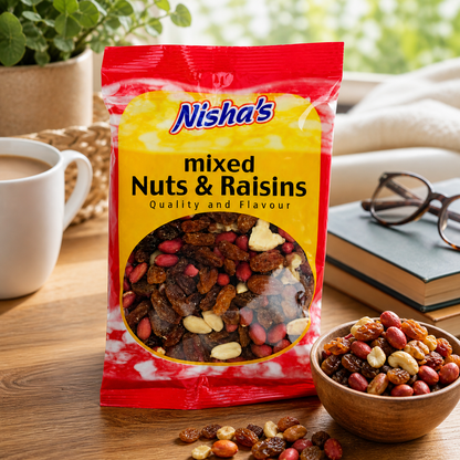 Nisha Mixed Nuts & Raisins - (10 Packs)