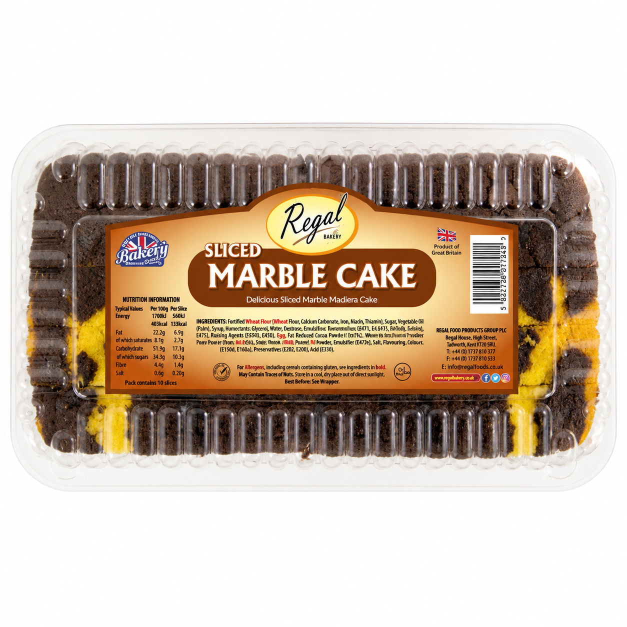 Regal Marble Sliced Cake 10pcs