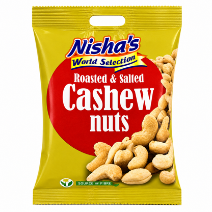 Nisha’s Roasted & Salted Cashew Nuts - (20 Packs)