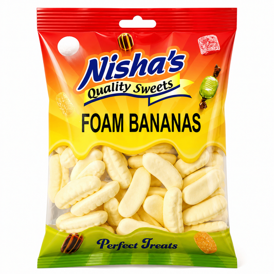 Nisha Sweets Foam Bananas - (12 Packs)