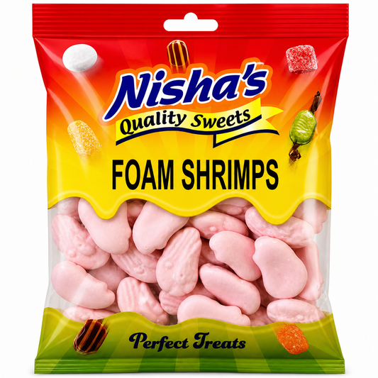 Nisha Sweets Foam Shrimps - (12 Packs)